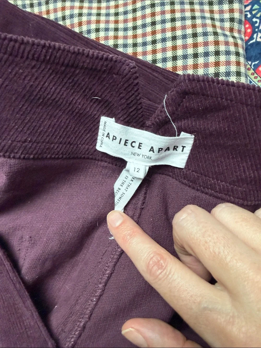Apiece Apart Wide-Leg High-Rise Pants - Plum - Picture 4 of 4